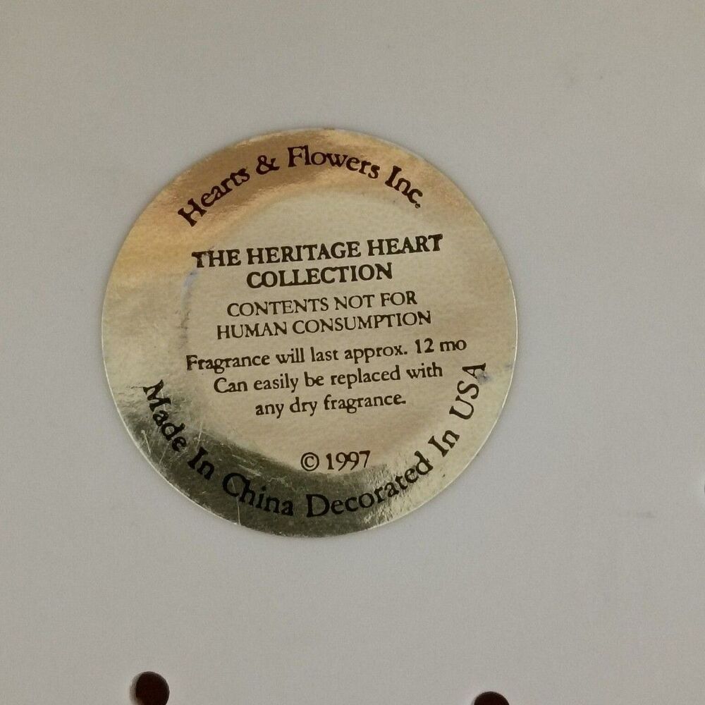 Vintage 1995 Ceramic Potpourri Holder Heart Shaped Wall Plague Gift for Sister - Picture 5 of 8